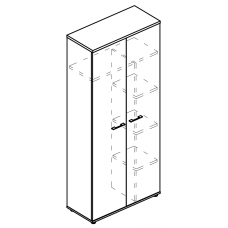 Шкаф для одежды c дополнением (топ ДСП) мокко премиум / мокко премиум МР 9409 МП/МП/МП