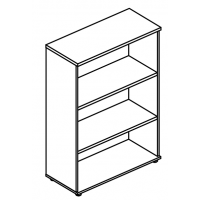 Стеллаж средний (топ ДСП) мокко премиум / мокко премиум МР 9460 МП/МП