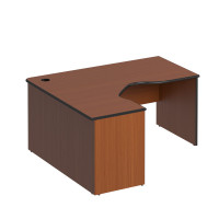 Стол письменный эргономичный левый французский орех ДР 140 ОФ