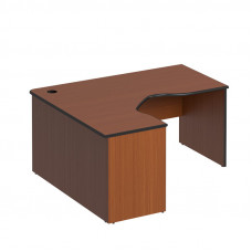 Стол письменный эргономичный левый французский орех ДР 140 ОФ