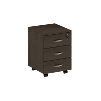 Тумба выкатная 3-ящичная с замком венге темный ФР 210 ВТ