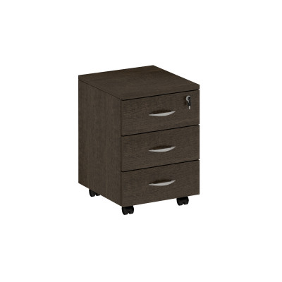 Тумба выкатная 3-ящичная с замком венге темный ФР 210 ВТ