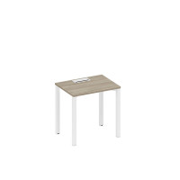 Стол письменный на металлокаркасе, столешница с заглушкой вяз либерти/ белый гладкий А1 БГ 001 ВЛ