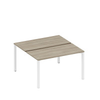 Рабочая станция на металлокаркасе (2*140) вяз либерти/ белый гладкий А1 БГ 174.1 ВЛ