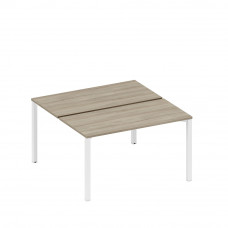 Рабочая станция на металлокаркасе (2*140) вяз либерти/ белый гладкий А1 БГ 174.1 ВЛ