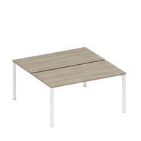 Рабочая станция на металлокаркасе (2*160) вяз либерти/ белый гладкий А1 БГ 178.1 ВЛ