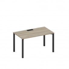 Стол письменный на металлокаркасе, столешница с заглушкой вяз либерти/ черный гладкий А1 ЧР 024 ВЛ