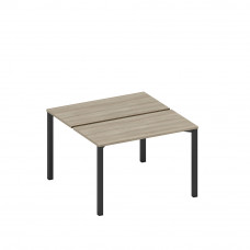 Рабочая станция на металлокаркасе (2*120) вяз либерти/ черный гладкий А1 ЧР 170.1 ВЛ