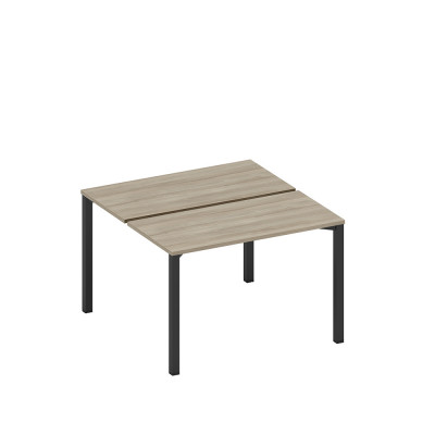 Рабочая станция на металлокаркасе (2*120) вяз либерти/ черный гладкий А1 ЧР 170.1 ВЛ