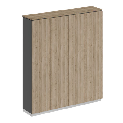 Шкаф для документов закрытый дуб гладстоун светлый / антрацит премиум / дуб гладстоун светлый СИ 313 ДС АР ДС