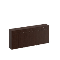 Шкаф комбинированный средний (закрытый + закрытый + закрытый) венге тёмный МЕ 337 ВТ