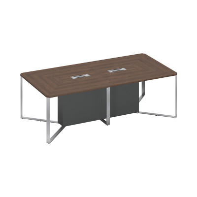 Стол для переговоров составной 2-секционный дуб гладстоун / дуб гладстоун / антрацит СП 103 ДГ ДГ АР ХР