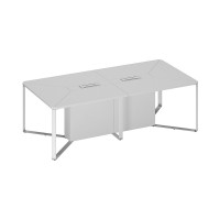 Стол для переговоров составной 2-секционный антрацит премиум / дуб гладстоун / антрацит премиум СП 104 АР ДГ АР ХР