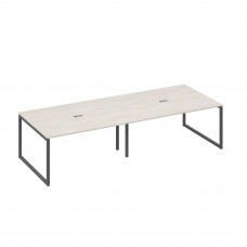 Стол 320 переговорный с металлокаркасом QUATTRO дуб / металлокаркас антрацит А4 А4 133-2 ДШ