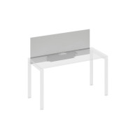 Экран настольный фронтальный для стола 140 с кабель-каналом серый / металлокаркас антрацит А4 А 832 СЕ