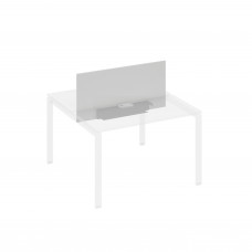 Экран настольный фронтальный для стола 120 с двумя кабель-каналами серый / металлокаркас антрацит А4 А 846 СЕ