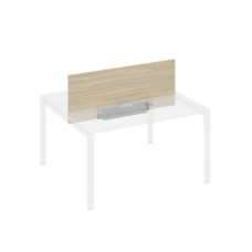 Экран настольный фронтальный для стола 140 с двумя кабель-каналами дуб скандинавский / металлокаркас антрацит А4 А 847 ДК