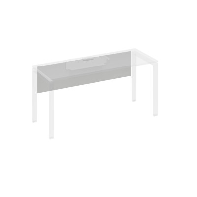 Экран стола 180 с кабель-каналом серый / металлокаркас белый А4 Б 844 СЕ