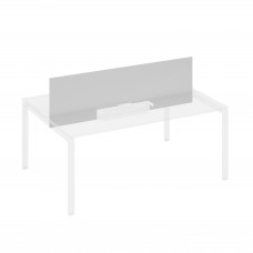 Экран настольный фронтальный для стола 180 с двумя кабель-каналами серый / металлокаркас белый А4 Б 849 СЕ