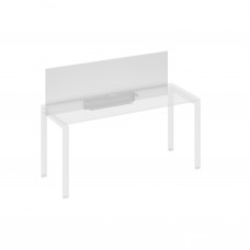 Экран настольный фронтальный для стола 160 с кабель-каналом белый премиум / металлокаркас серый А4 С 833 БП