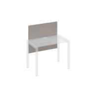 Экран настольный фронтальный большой для стола 100 с кабель-каналом мокко премиум / металлокаркас серый А4 С 835 МП