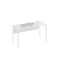 Экран стола 140 с кабель-каналом белый премиум / металлокаркас серый А4 С 842 БП