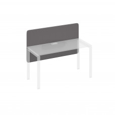 Экран настольный фронтальный тканевый для стола 140 серый / металлокаркас антрацит А4 А 857 BA50