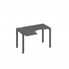 Стол левый эргономичный "Классика" на металлокаркасе UNO антрацит премиум / металлокаркас антрацит А4 А1 031 АР