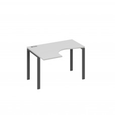 Стол левый эргономичный "Классика" на металлокаркасе UNO серый / металлокаркас антрацит А4 А1 031 СЕ