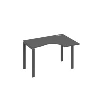 Стол правый "Классика" на металлокаркасе UNO эргономичный антрацит премиум / металлокаркас антрацит А4 А1 032 АР