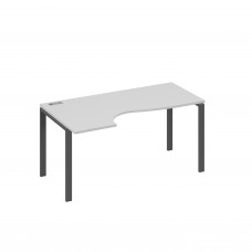 Стол эргономичный левый "Классика" на металлокаркасе UNO серый / металлокаркас антрацит А4 А1 045 СЕ