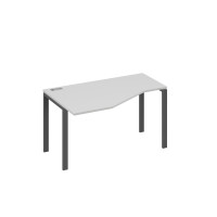 Стол 140х90 эргономичный левый Техно каркас UNO серый / металлокаркас антрацит А4 А1 053 СЕ