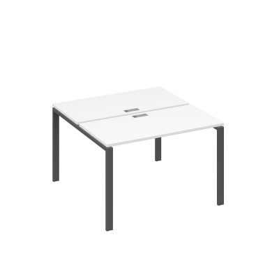 Станция 2х120 рабочая с металлокаркасом UNO белый премиум / металлокаркас антрацит А4 А1 170 БП