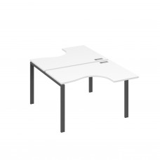 Рабочая станция опоры UNO столы (2х120) Классика белый премиум / металлокаркас антрацит А4 А1 180 БП