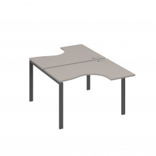 Рабочая станция опоры UNO столы (2х120) Классика мокко премиум / металлокаркас антрацит А4 А1 180 МП