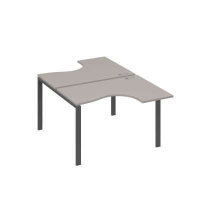 Рабочая станция опоры UNO столы (2х120) Классика мокко премиум / металлокаркас антрацит А4 А1 180 МП