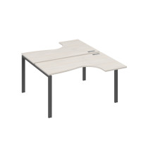 Рабочая станция (2х140) опоры UNO столы Классика дуб / металлокаркас антрацит А4 А1 181 ДШ