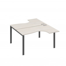 Рабочая станция (2х140) опоры UNO столы Классика дуб / металлокаркас антрацит А4 А1 181 ДШ