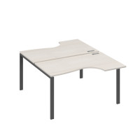 Рабочая станция (2х140) каркас UNO со столами Классика дуб / металлокаркас антрацит А4 А1 184 ДШ