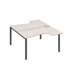 Рабочая станция (2х140) каркас UNO со столами Классика дуб / металлокаркас антрацит А4 А1 184 ДШ