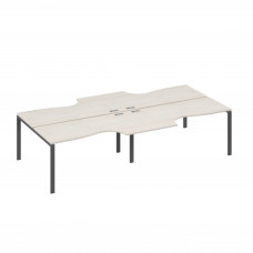 Рабочая станция опоры UNO (4х160) столы Классика дуб / металлокаркас антрацит А4 А1 185-2 ДШ