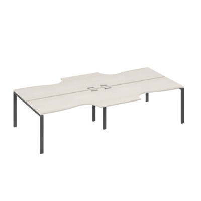 Рабочая станция опоры UNO (4х160) столы Классика дуб / металлокаркас антрацит А4 А1 185-2 ДШ