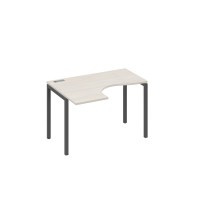 Стол левый "Классика" эргономичный на металлокаркасе DUE дуб / металлокаркас антрацит А4 А2 031 ДШ