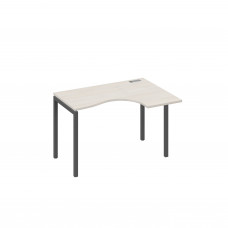 Стол "Классика" на металлокаркасе DUE эргономичный правый дуб / металлокаркас антрацит А4 А2 032 ДШ