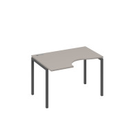 Стол на металлокаркасе DUE левый "Классика" эргономичный мокко премиум / металлокаркас антрацит А4 А2 041 МП