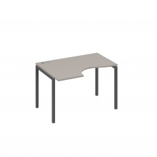 Стол на металлокаркасе DUE левый "Классика" эргономичный мокко премиум / металлокаркас антрацит А4 А2 041 МП