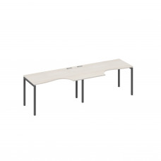 Рабочая станция металлокаркас DUE столы (2х140) Классика дуб / металлокаркас антрацит А4 А2 043-2 ДШ