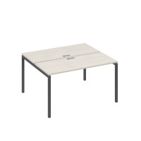 Рабочая станция на опорах DUE (2х140) дуб / металлокаркас антрацит А4 А2 171 ДШ