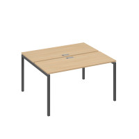 Рабочая станция на опорах DUE (2х140) натуральный дуб / металлокаркас антрацит А4 А2 171 НД