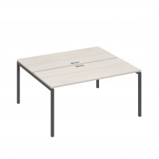 Станция офисная на каркасе DUE (2х160) дуб / металлокаркас антрацит А4 А2 175 ДШ